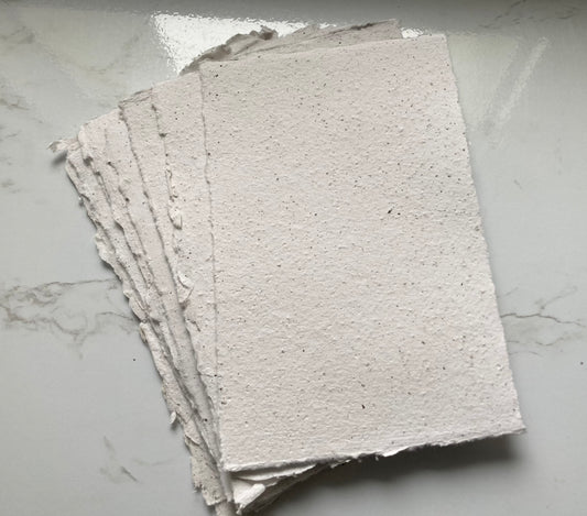 En stock /A6 café Papier artisanal - papier recyclé fait-main