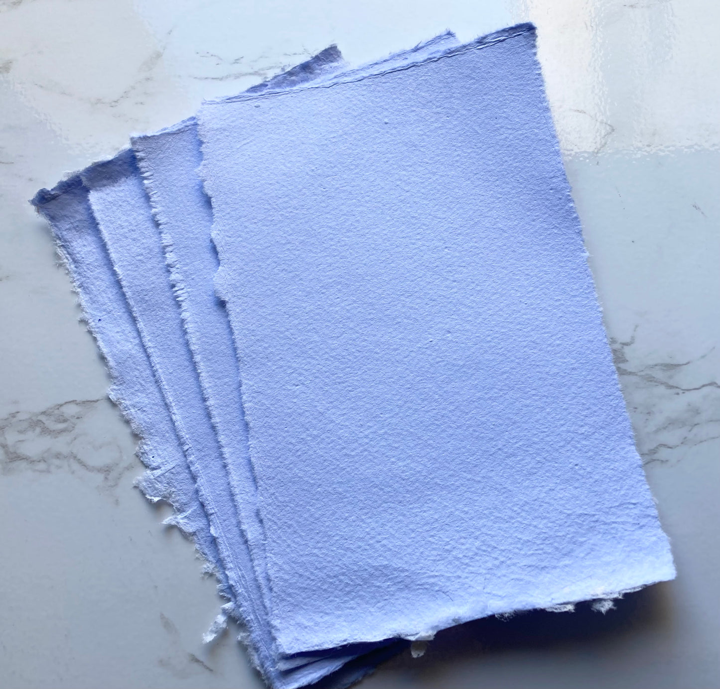 lot de 10 feuilles A6 - BLEU- papier artisanal EN STOCK