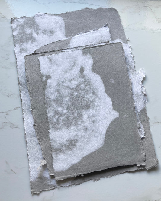 lot de 10 feuilles A6 Nuageux Papier artisanal - papier recyclé fait-main