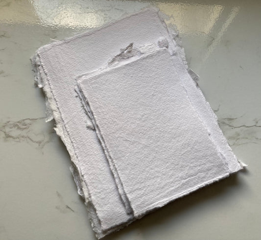 Blanc - Papier fait-main papier artisanal - handmade paper