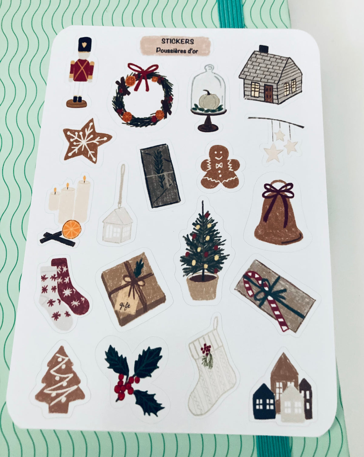 Planche de Stickers - En attendant Noël - Journaling #ref2026-05