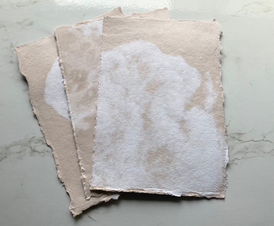 lot de 10 feuilles A6 TIE AND DYE Papier artisanal - papier recyclé fait-main