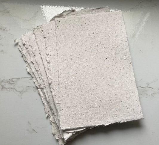 En stock /A6 café Papier artisanal - papier recyclé fait-main