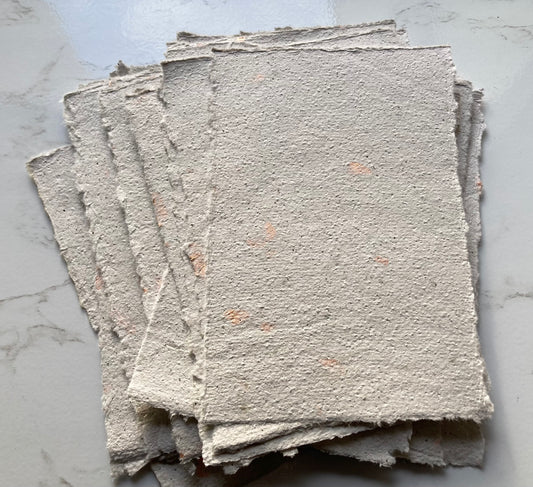 lot de 10 feuilles A6 café rustique rose gold Papier artisanal - papier recyclé fait-main