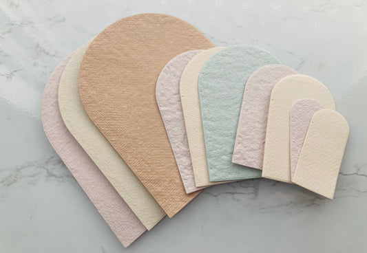 En stock / Lot de 10 étiquettes- papier artisanal - handmade paper