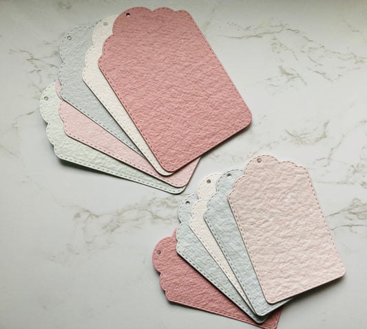 In stock / Pack of 20 labels - handmade paper - handmade paper