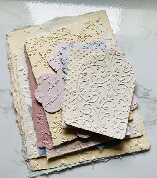 //////PROS//////lot de 10 MIX Papier artisanal - papier recyclé fait-main