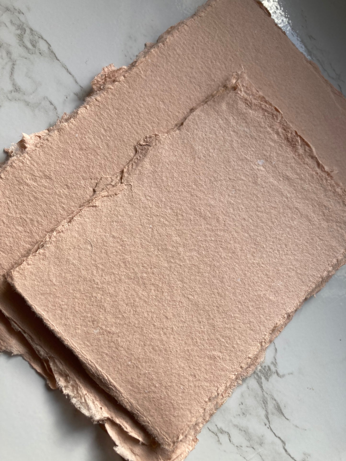 Nouveau // ROSE Nude- Papier fait-main papier artisanal - handmade paper
