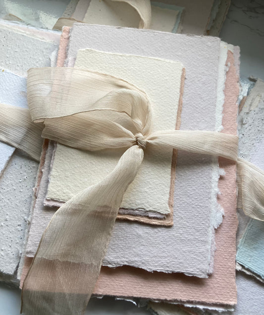 Lot de 10 Feuilles - papier artisanal - handmade paper