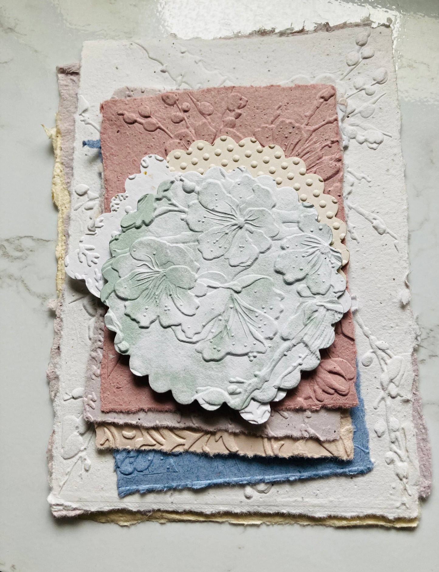 //////PROS//////lot de 10 MIX Papier artisanal - papier recyclé fait-main