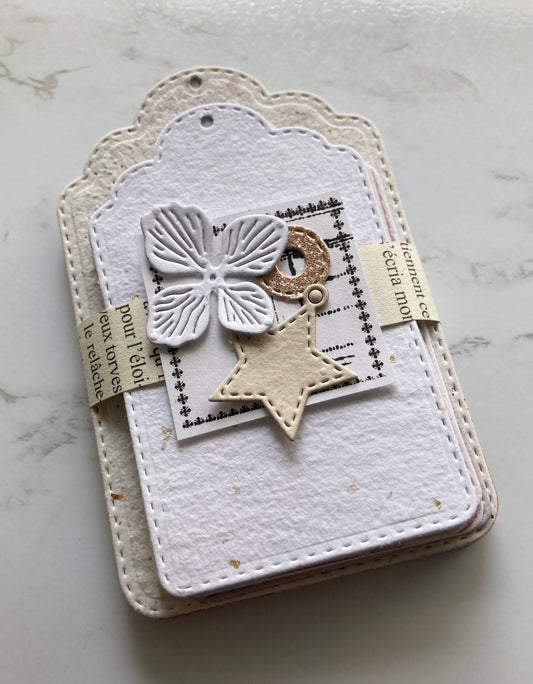 En stock / pochette "ECO LOT" de 20 étiquettes- papier artisanal - handmade paper