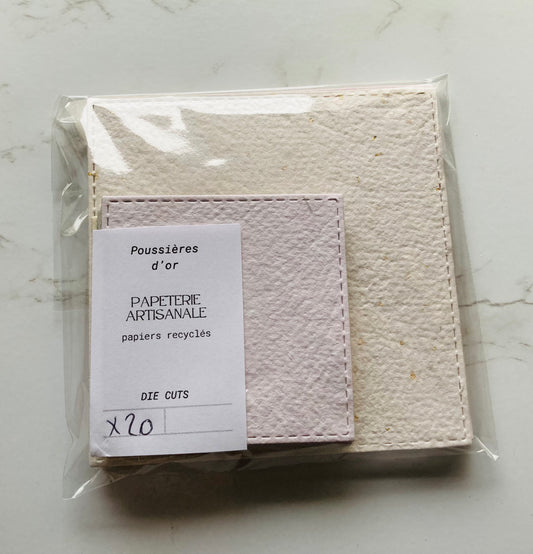 In stock / Pack of 20 labels - handmade paper - handmade paper