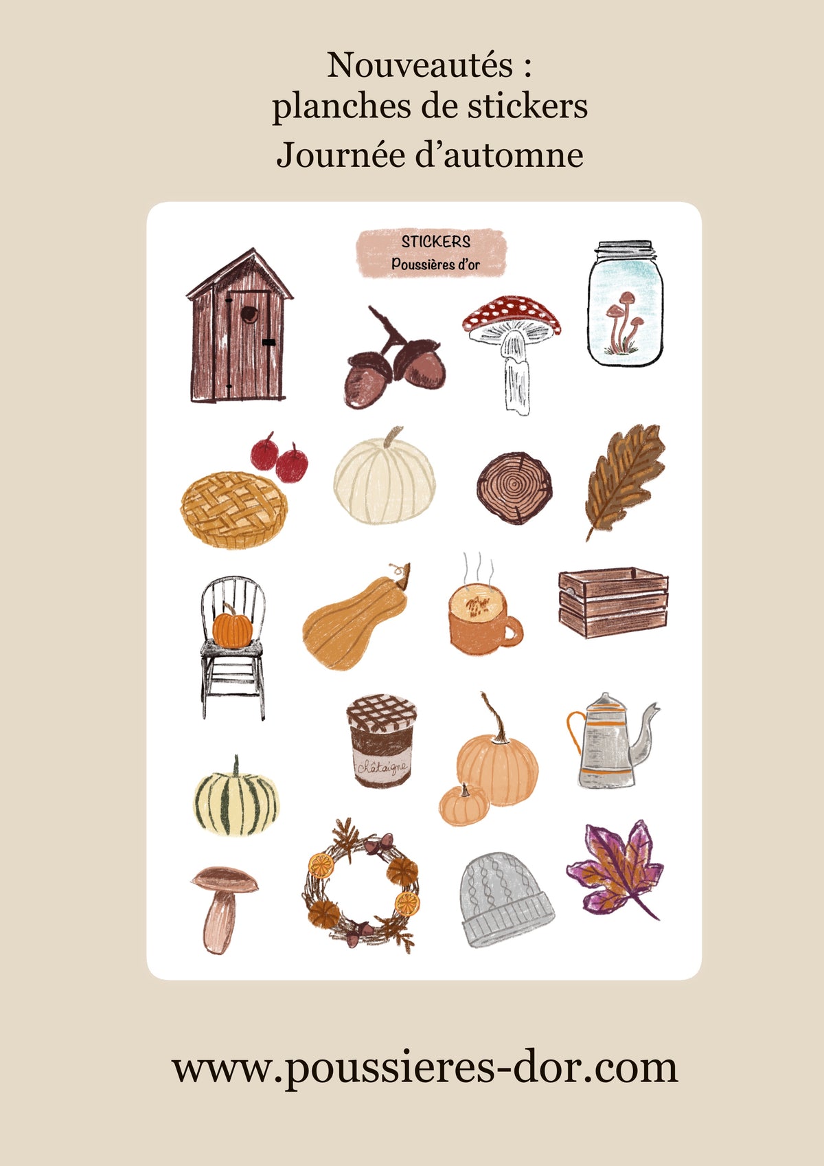 Planche de Stickers - Journée d’automne #01
