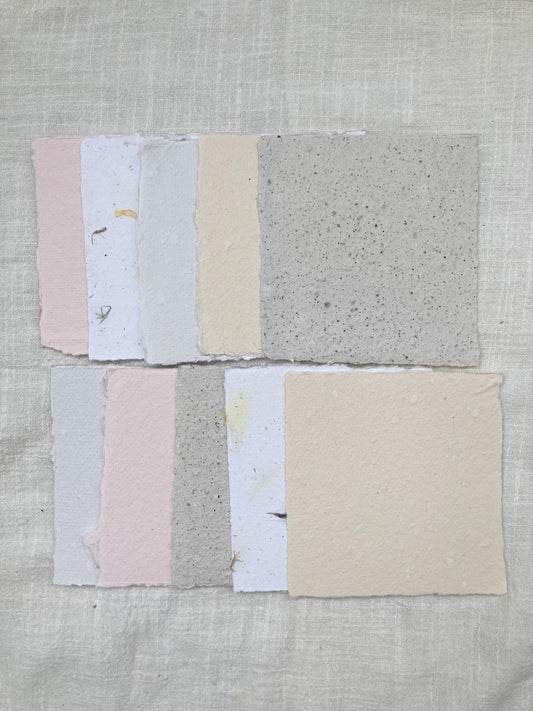 Lot of 10 Sheets - craft paper - handmade paper