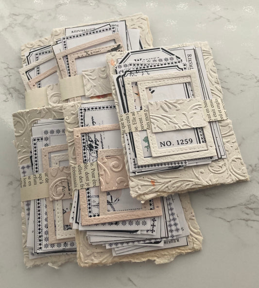 En stock Lot éphémères 25 pièces - papier artisanal - handmade paper