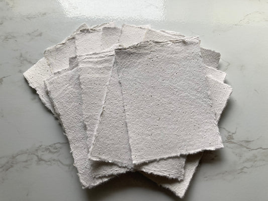 lot de 25 CARTES café Papier artisanal - papier recyclé fait-main