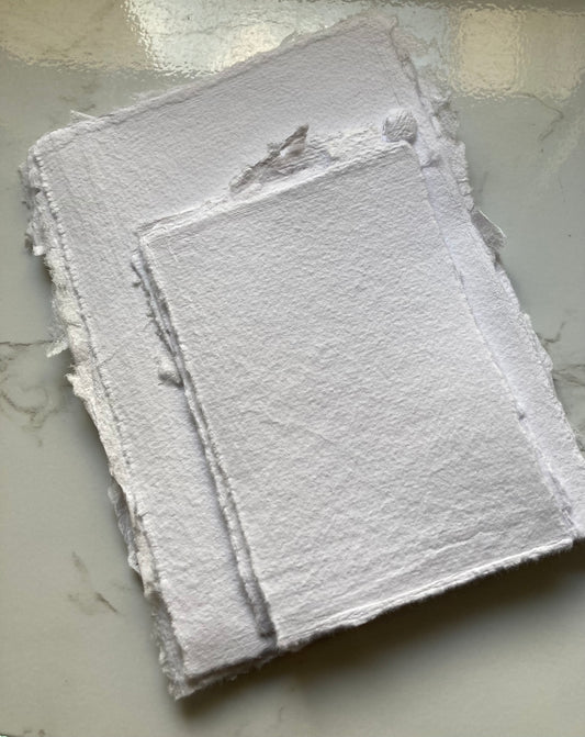 White - Handmade paper craft paper - handmade paper
