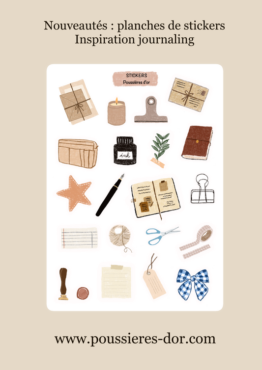 Planche de Stickers - Journaling  #ref2026-04