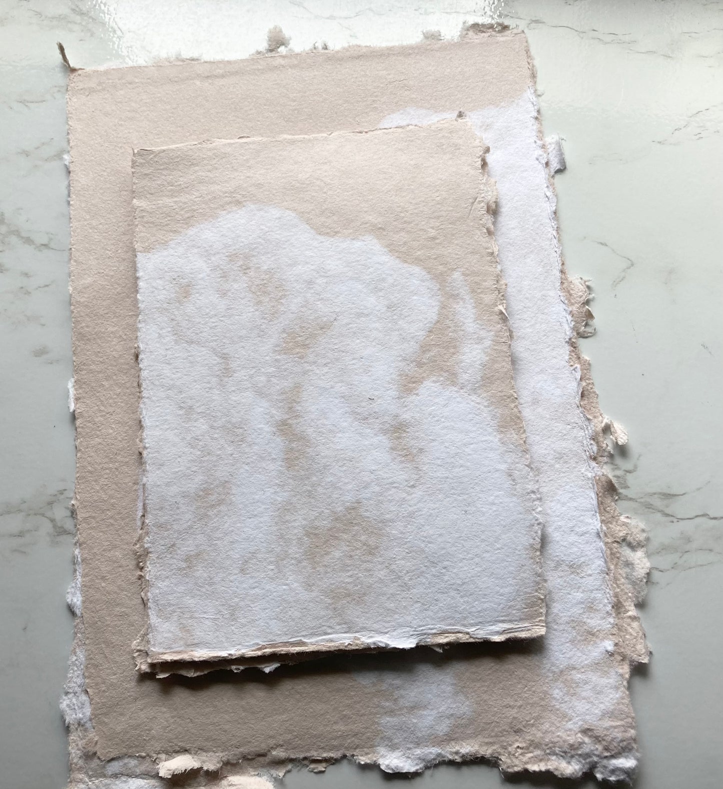 lot de 10 feuilles A6 TIE AND DYE  Papier artisanal - papier recyclé fait-main