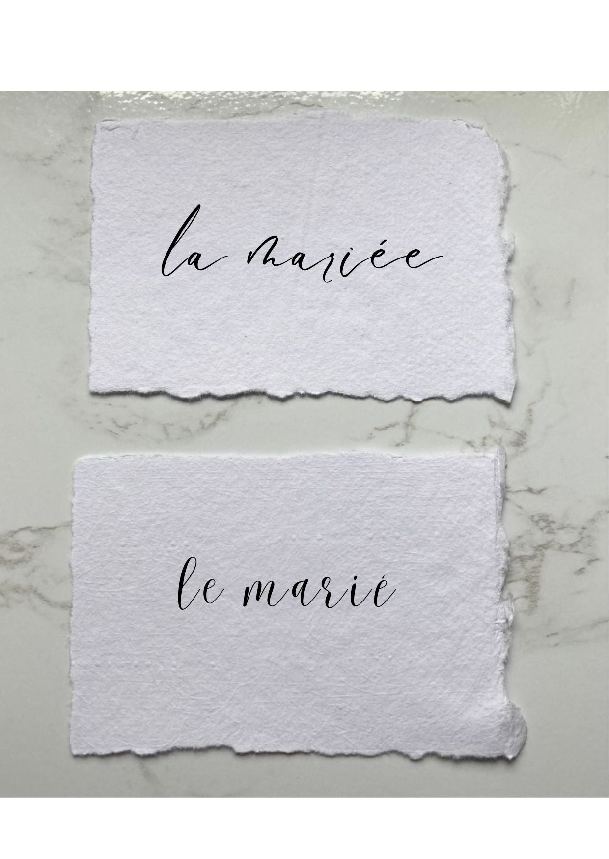 Marques-places en papier artisanal -