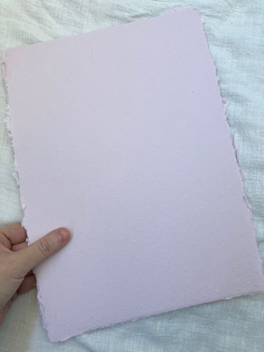 A4 feuillles VIEUX ROSE  - Papier fait-main papier artisanal - handmade paper