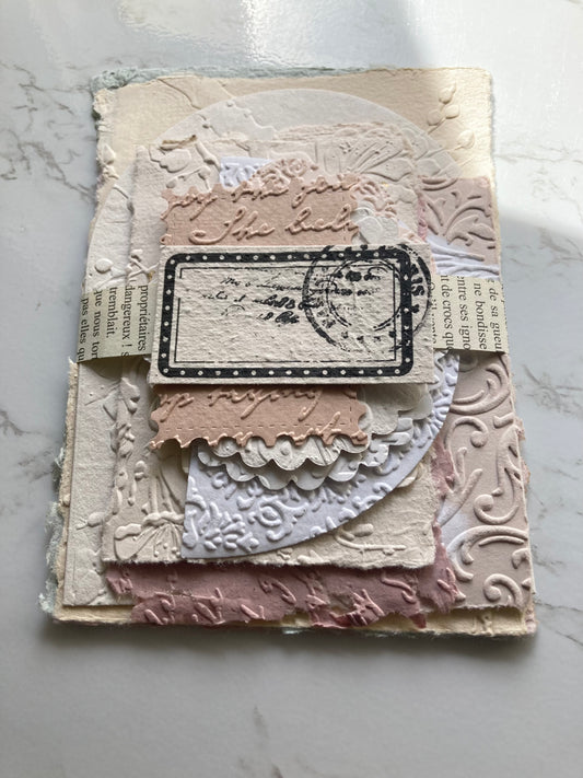 lot de 10  MIX Papier artisanal journaling - papier recyclé fait-main