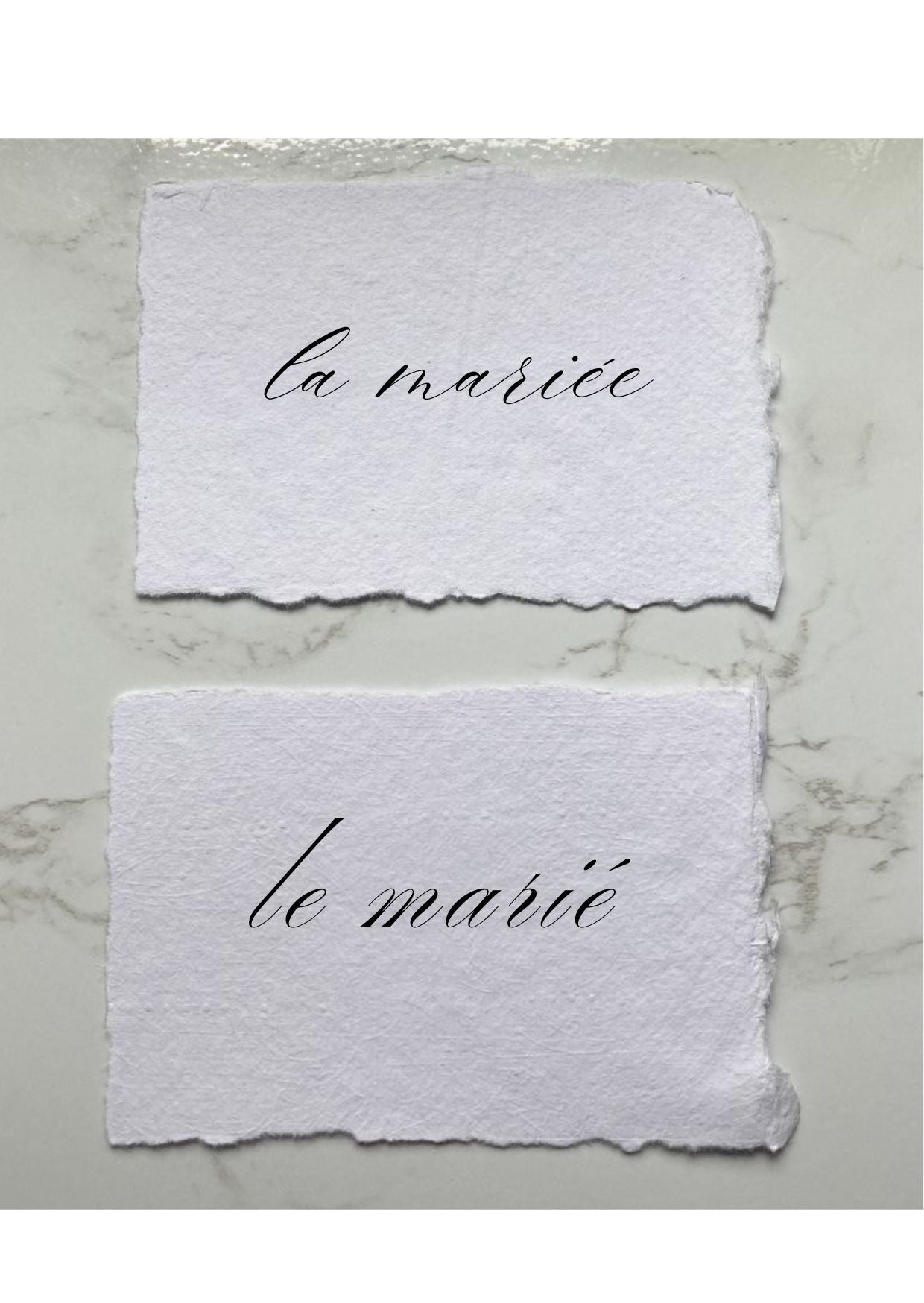 Marques-places en papier artisanal -