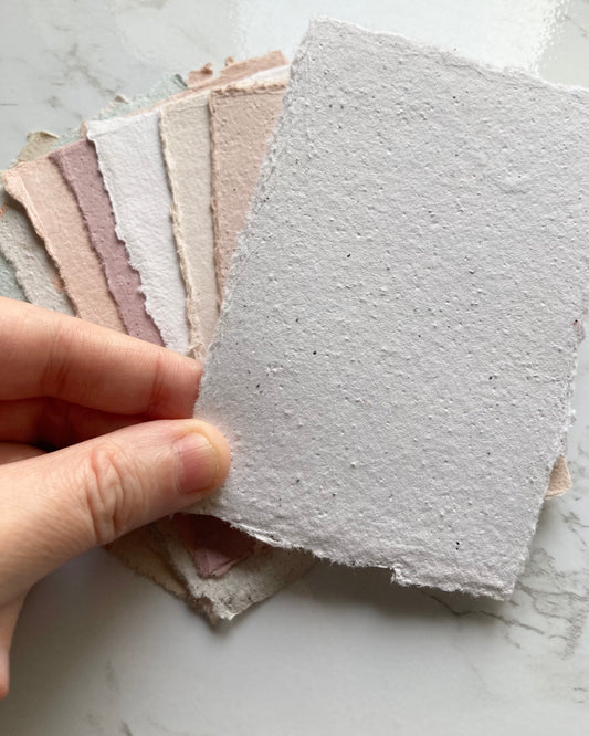 lot de 10 cartes MIX Papier artisanal - papier recyclé fait-main