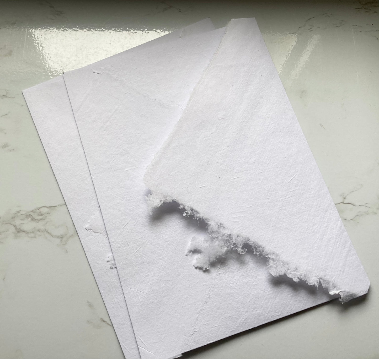 En stock// ENVELOPPES BLANC C6/A6  - Papier fait-main papier artisanal - papeterie - vendue à l'unité