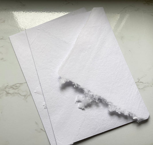 ENVELOPES with flowers C6/ A6 White 250 gsm - Handmade paper craft paper - stationery