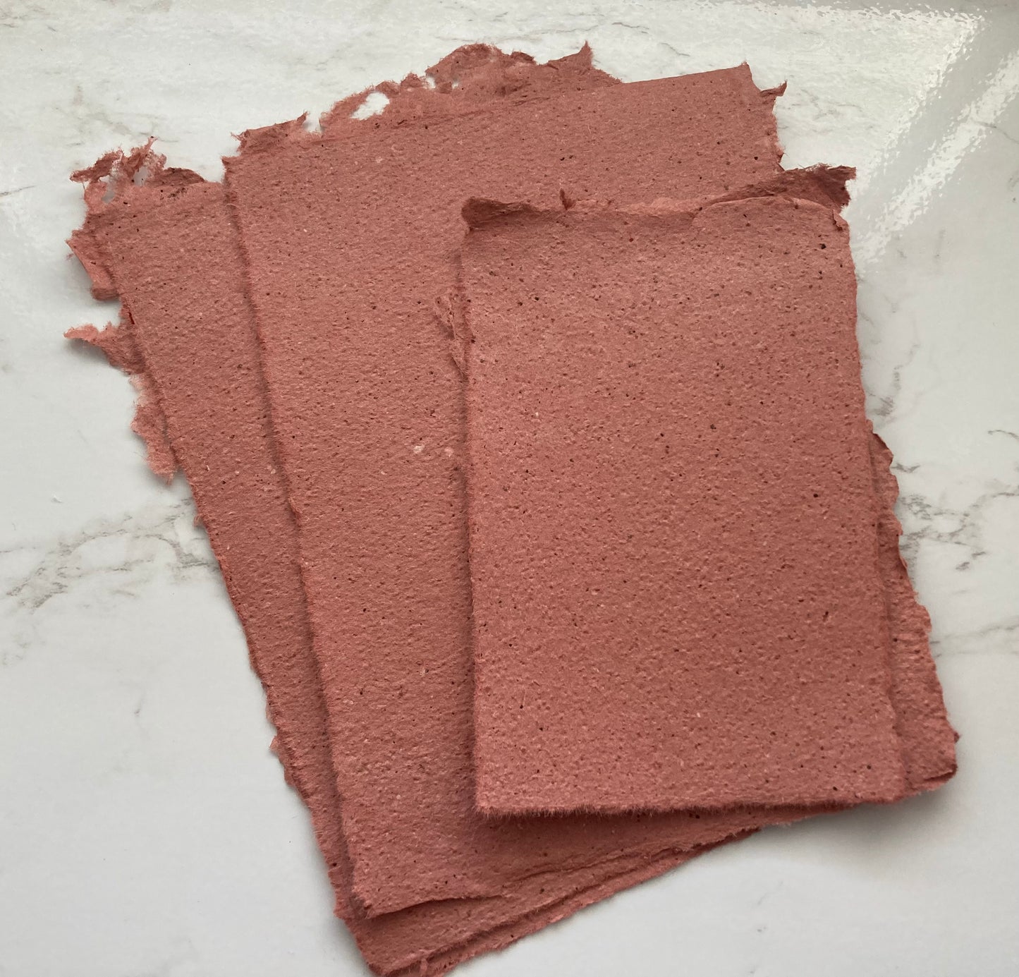 En stock /A6 terracotta rustique  - Papier artisanal - papier recyclé fait-main