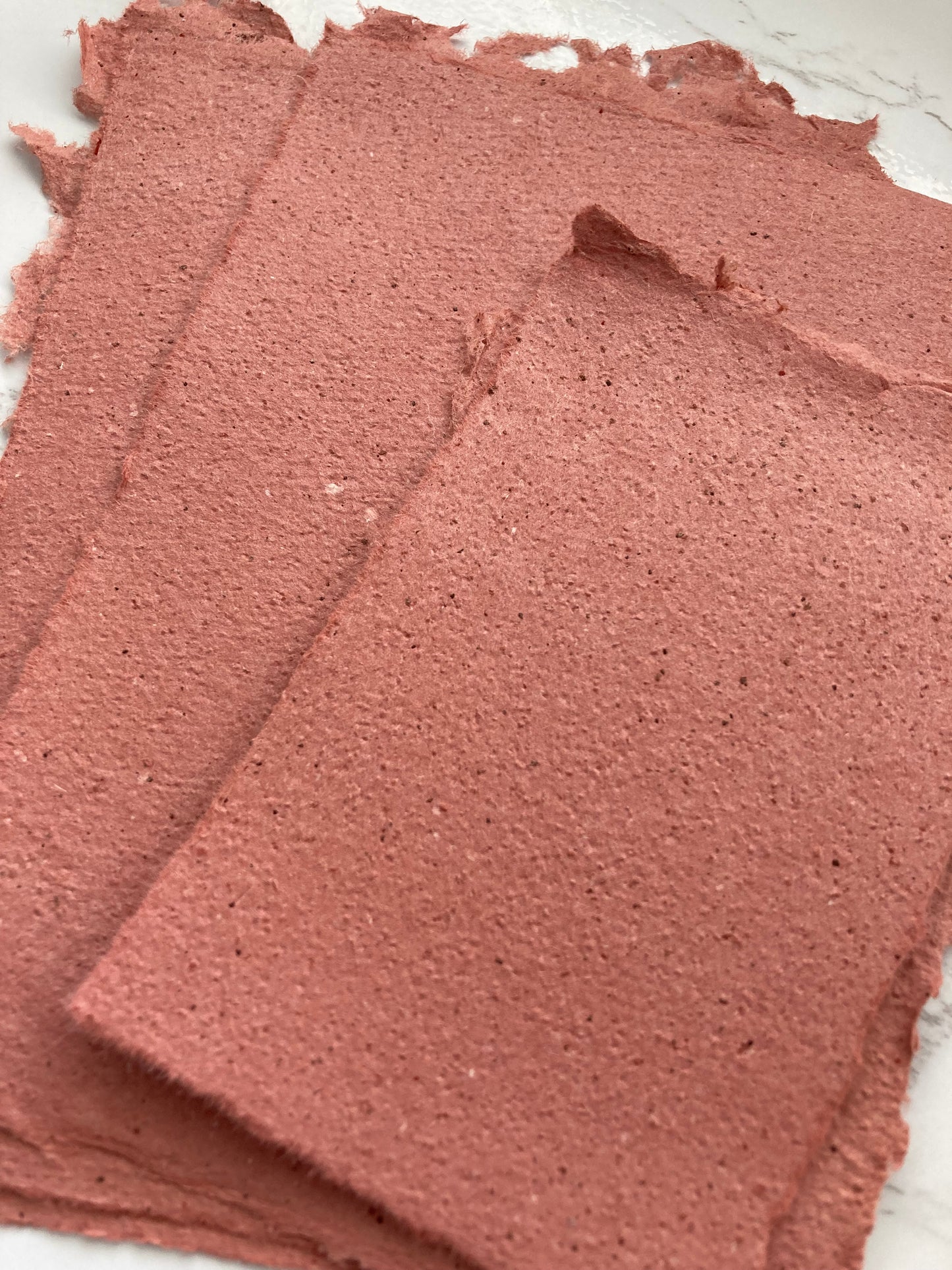 En stock /A6 terracotta rustique  - Papier artisanal - papier recyclé fait-main