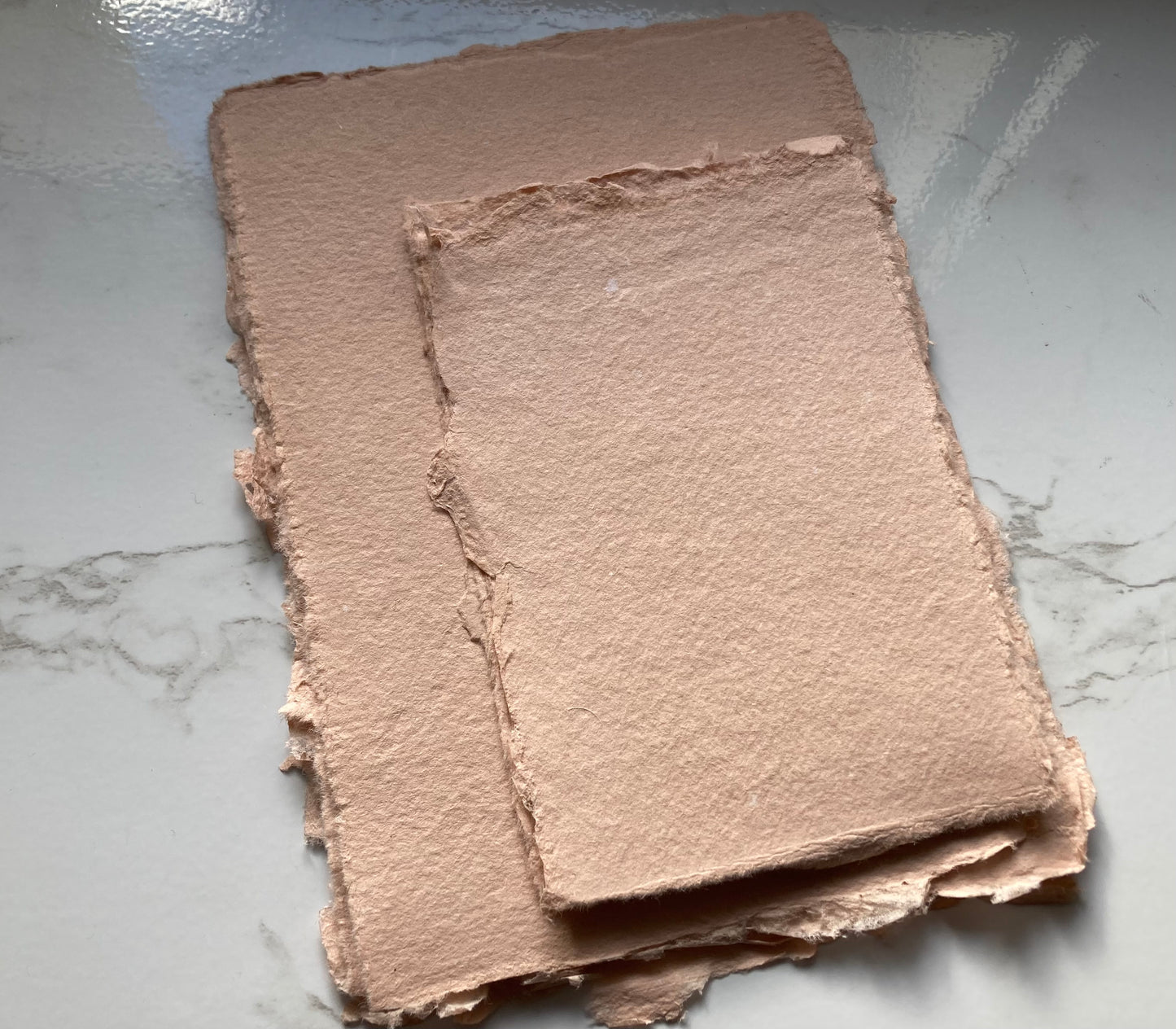 Nouveau // ROSE Nude- Papier fait-main papier artisanal - handmade paper