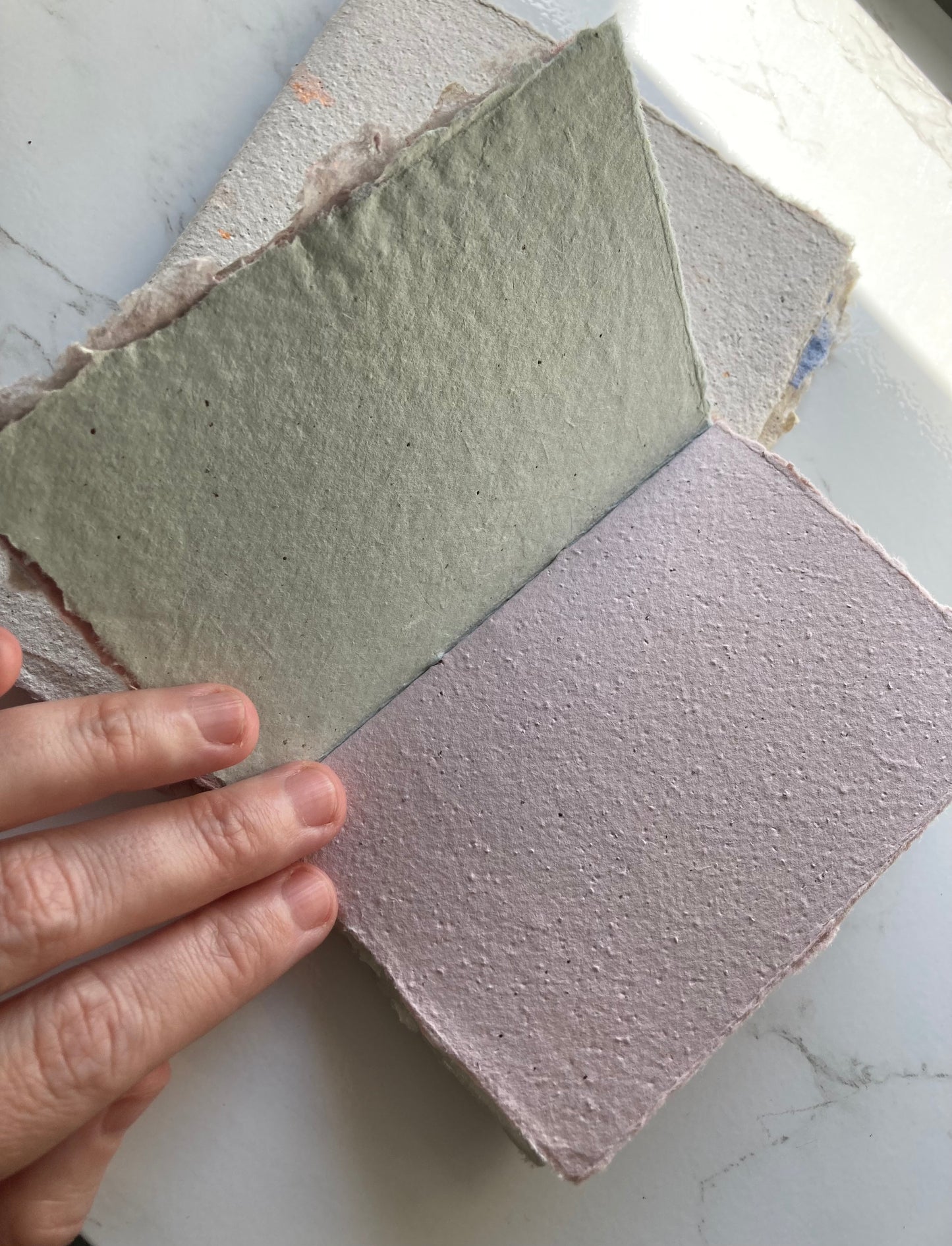 //////PROS//////lot de 2 handmade journal A6 et A7  - papier recyclé fait-main