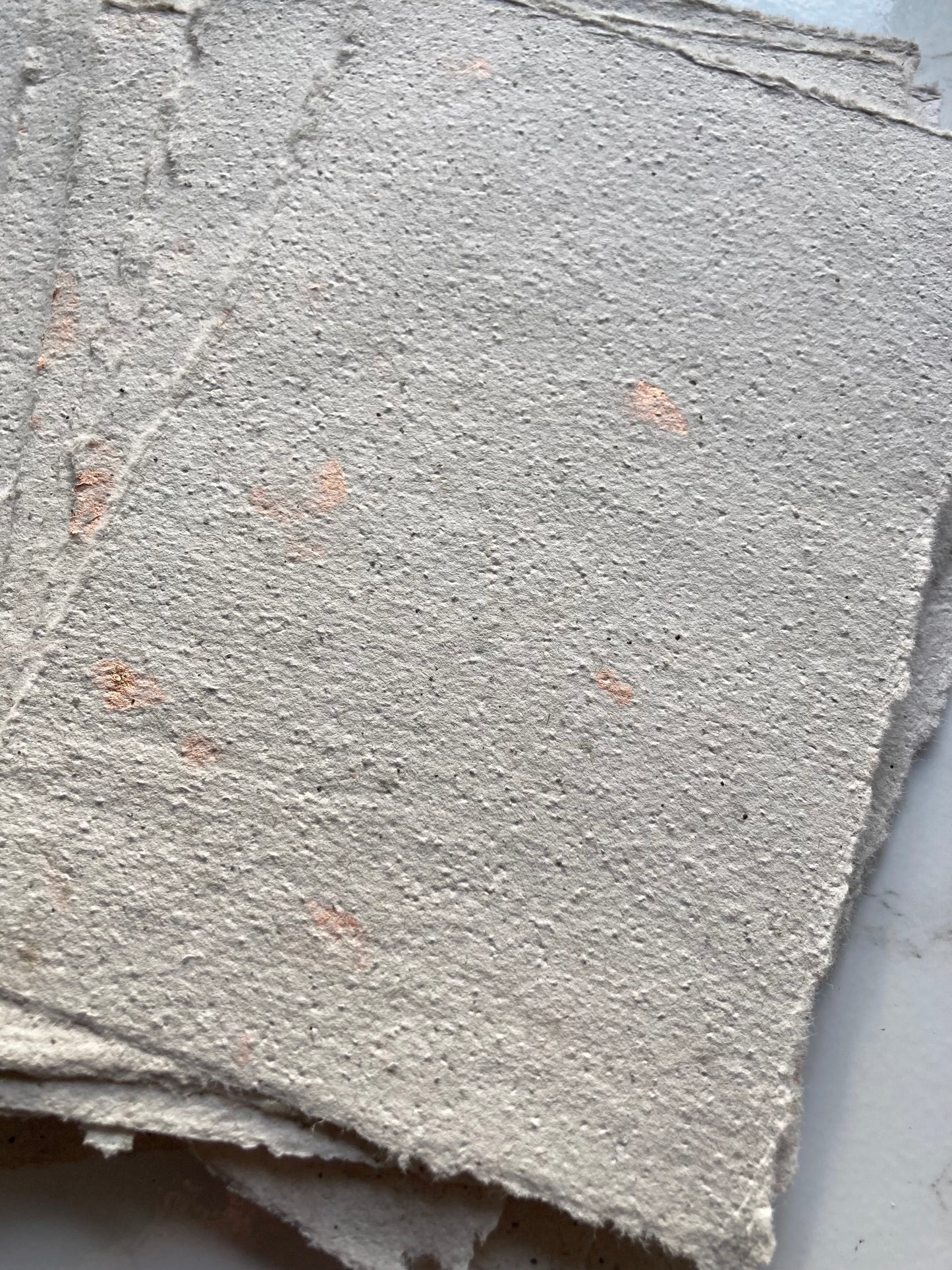 lot de 10 feuilles A6 café rustique rose gold Papier artisanal - papier recyclé fait-main