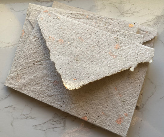En stock/ 5 X ENVELOPPES Rose Gold café Rustique B6 - Papier fait-main papier artisanal - papeterie