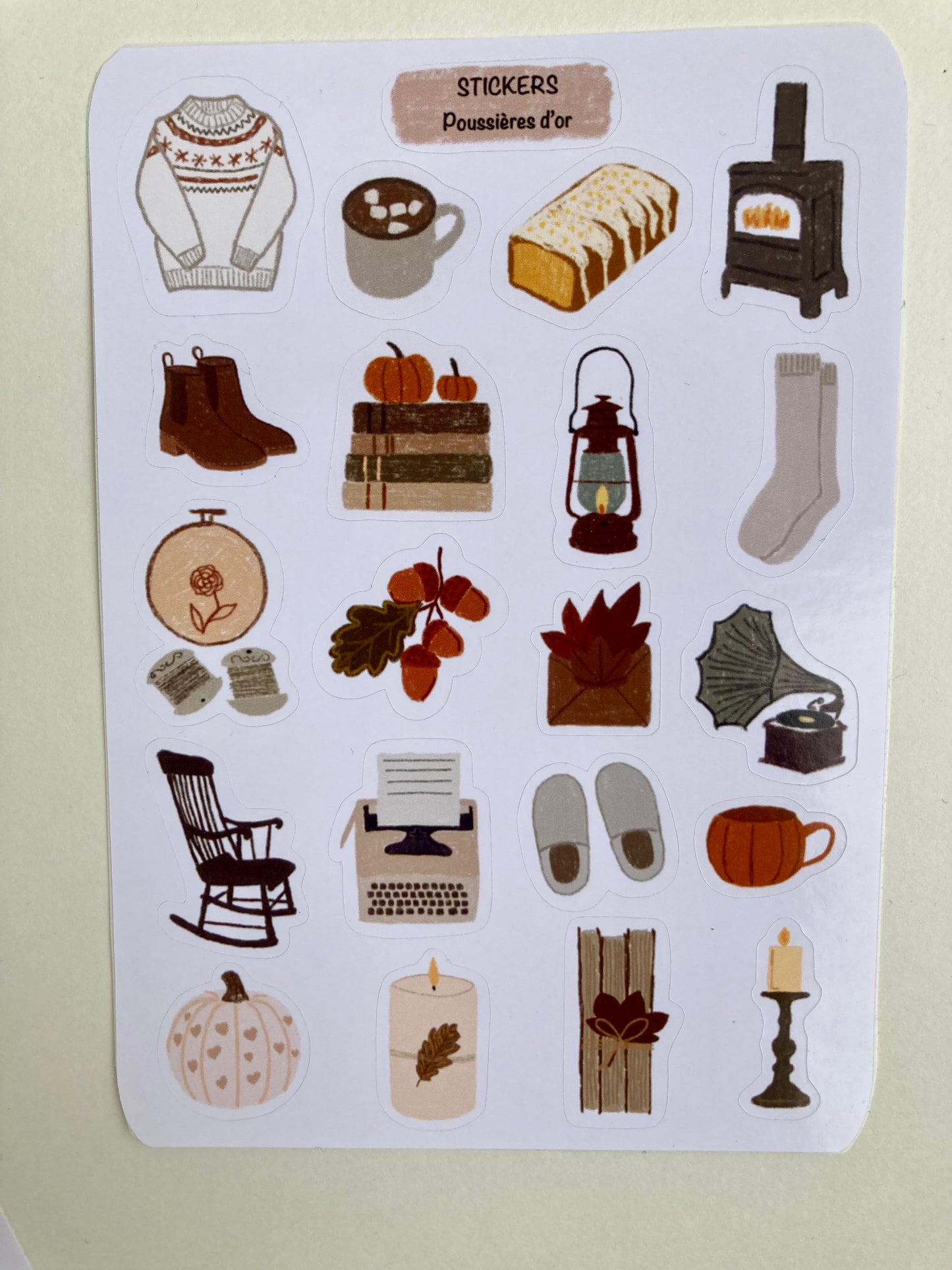 Planche de Stickers - Automne - Journaling -journaling Stickers   #ref2026-06