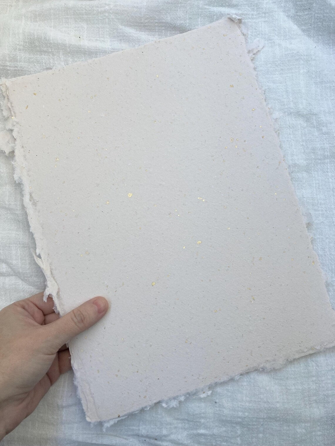 A4 feuillles SABLE/OR - Papier fait-main papier artisanal - handmade paper