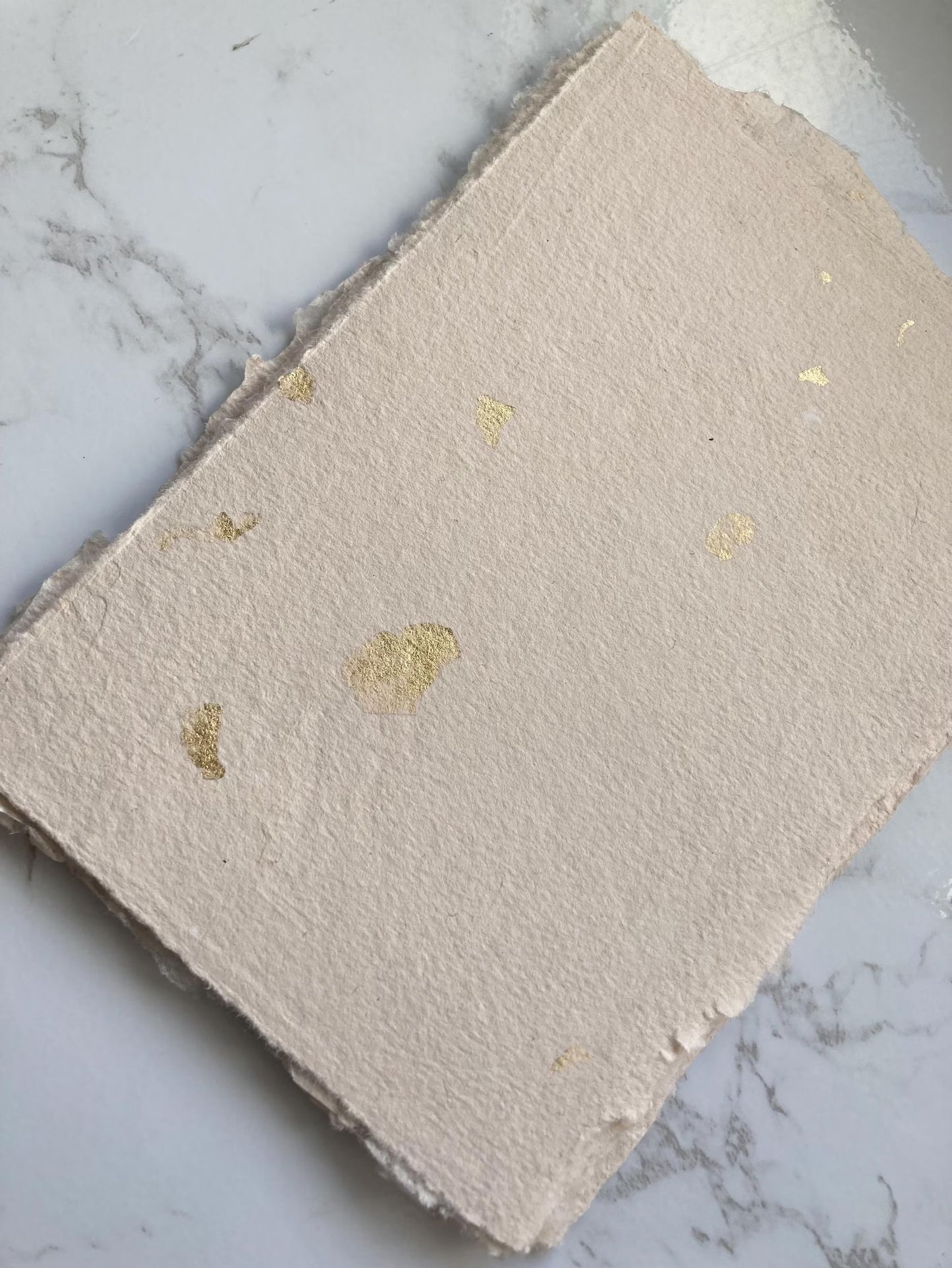 lot de 10 feuilles A6 sable et or Papier artisanal - papier recyclé fait-main