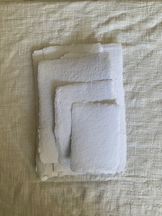 Blanc - Papier fait-main papier artisanal - handmade paper